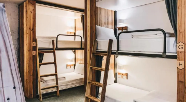 Кровать в общем номере Star Hostel Taipei Main Station
