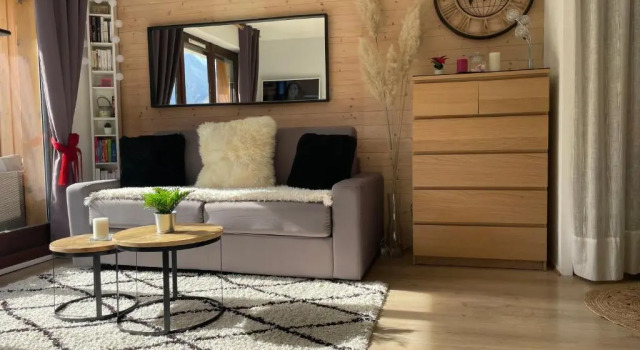 Студия Studio Turquoise quartier Grattague vue MontBlanc