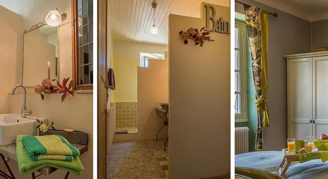 Четырёхместный номер Standard с видом на сад Hameau dhôtes La Roseraie-Drôme