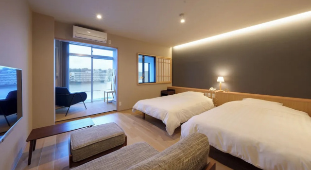 Двухместный номер Superior с видом на реку Hita Onsen Kizantei Hotel