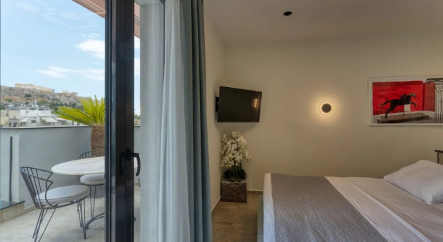 Двухместный номер Premium с балконом и с видом на окрестности Athens Ivy Suites