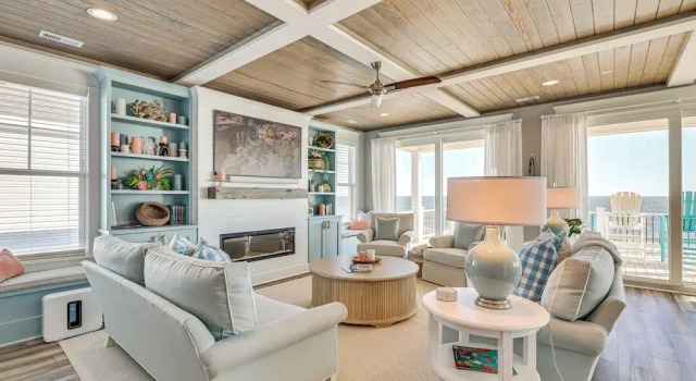 Walk to Beach: Coastal Oak Island Gem w/ Elevator!