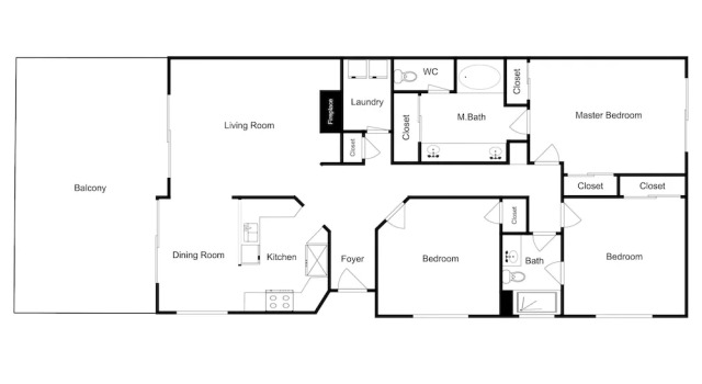 Oak Tree Condominium 3 Bedrooms 2 Bathrooms Condo