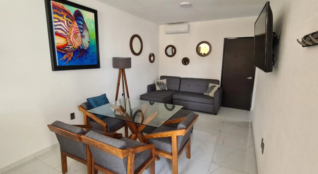 Departamento en condominio con alberca y área infantil