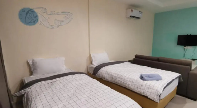 Люкс Deluxe Rustic one bedroom unit for 4 pax with Sea View by JoMy Homestay