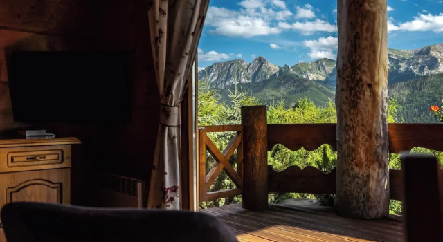 Апартаменты с балконом и с видом на горы Osada Kościelisko - Tatry na Wyciągnięcie Ręki