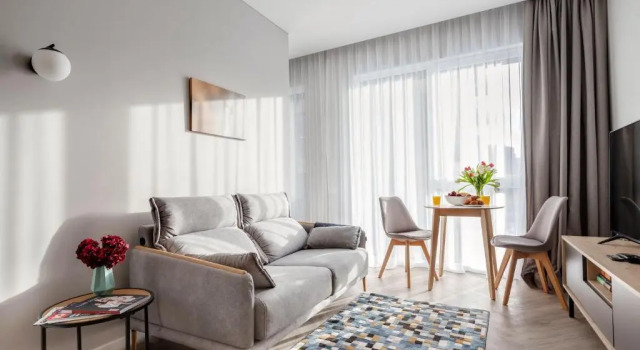 #stayhere Modern & Compact 1BDR Uptown Vilnius, Забронировать Отель Вильнюс Вильнюсский уезд, рядом с All Saints Church in Vilnius