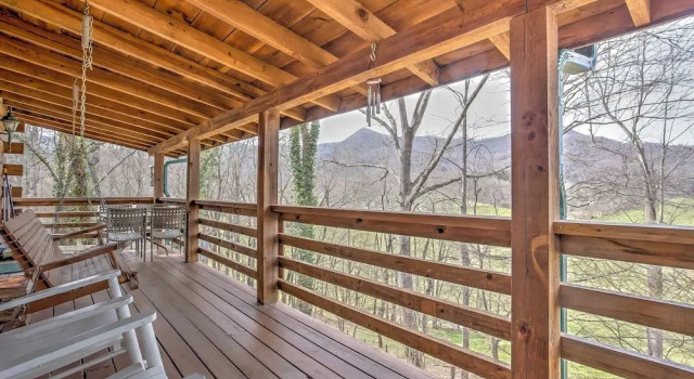 Коттедж с 3 комнатами с балконом Serene Cabin in the Smokies w/ 2 Decks & Hot Tub!