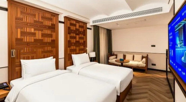 Семейный люкс Дуплекс Manxin Mansion Xuzhou East Station Jinlonghu