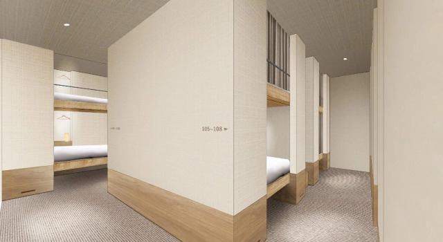 Кровать в общем номере HOTEL KARAE