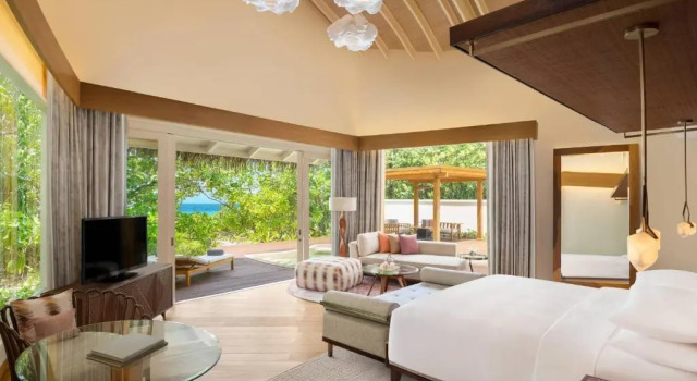 Двухместная Вилла с бассейном Beach c 1 комнатой с видом на закат JW Marriott Maldives Resort & Spa