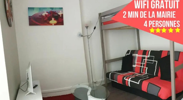 Номер Standard Chambres Poitiers Centre Ville - Salle de Bain, Réfrigérateur, TV et machine à café privatifs - Cuisine commune - Terrasse - Hôtel de ville à 200m