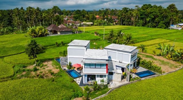 Вилла c 1 комнатой с видом на горы Maple Ridge Ubud Villas with Rice Field View