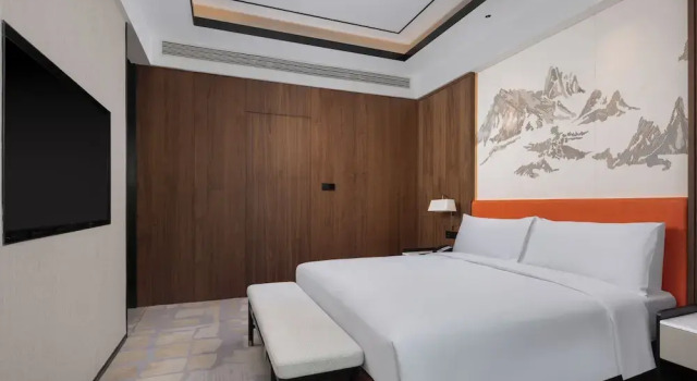 Двухместный люкс Deluxe Hilton Garden Inn Shanghai High-Speed East Railway Station