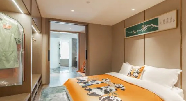 Семейный люкс с 2 комнатами с видом на реку Mehood Lizhi Hotel (Chengdu Tianfu New Area Qilong Subway Station)