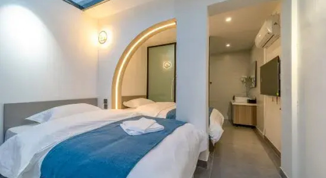 Кровать в общем номере Beijing Qingliangtang Homestay (Qingliang Valley)