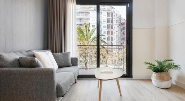 Апартаменты с 2 комнатами с балконом Apartments Sata Park Guell Area