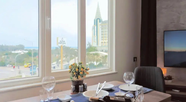 Апартаменты Modern Flat With Sea View 10 min to Lara Beach