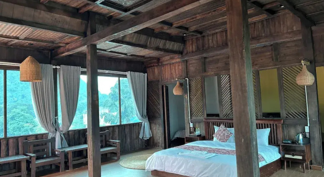 Семейный номер Standard с видом на реку HaGiang Go Ecolodge