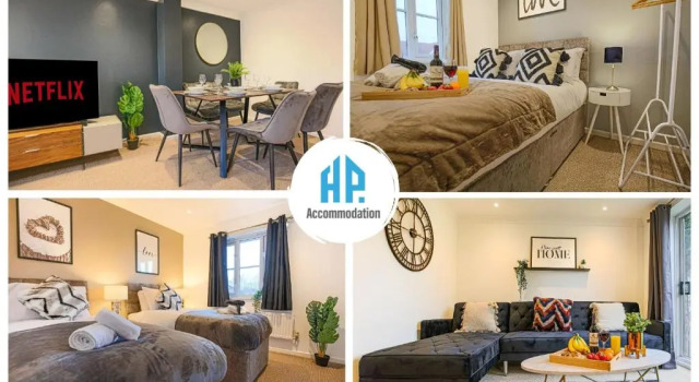 Spacious 3 Bedroom Home in Milton Keynes by HP Accommodation - Free Parking & WiFi, Забронировать Отель Милтон-Кинс Бакингемшир, рядом с Inspired Gourmet Cookery School