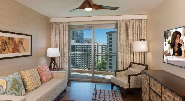 Люкс c 1 комнатой с видом на океан Hilton Grand Vacation Club The Grand Islander Waikiki Honolulu