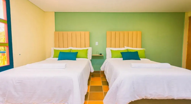 Standard famille chambre avec balcon et Vue montagne Hotel Bambu Guatape