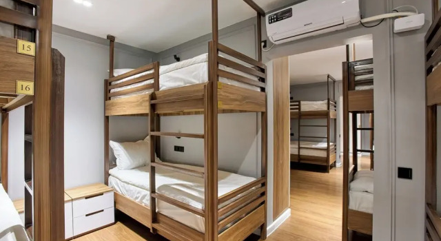 Кровать в общем номере (мужской номер) Qonoq Railway Hotel