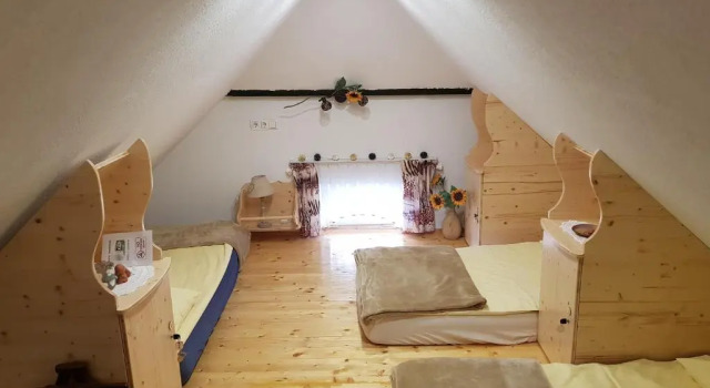 Кровать в общем номере Мансарда Mamas House 7min from Airport