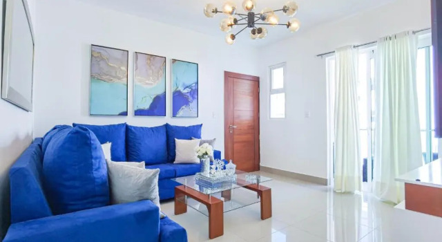 Se renta apartamento amueblado , ubicados en Santiago , 3 habitaciones , 2 bańos , 2 parqueo , área de juego y Piscina., Book Apartment Santiago de los Caballeros Santiago de los Caballeros