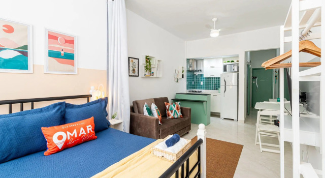 Studio A 60m Da Praia De Copacabana | As 76/810, Забронировать Отель СПА-отели штата Рио-де-Жанейро, SPA-услуги
