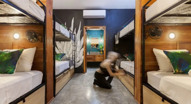 Кровать в общем номере the SPACE Jungle Oasis