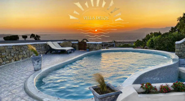 Вилла Villa Delos Sunset View Mykonos - walking from the beach