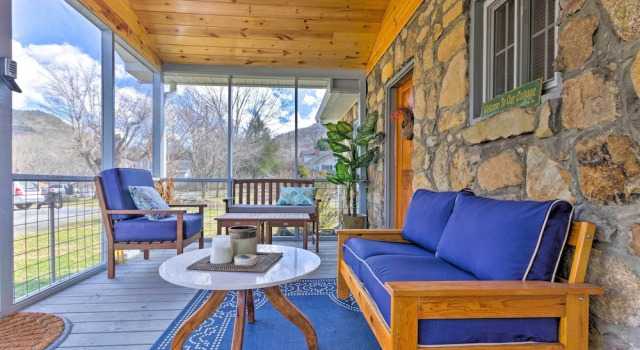 Коттедж Screened Porch: 'the Rock Cottage' in Hot Springs