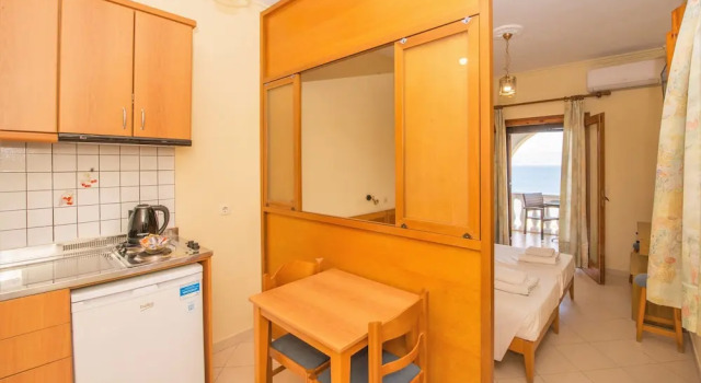 Студия с балконом и с видом на море Dionysos Apartments