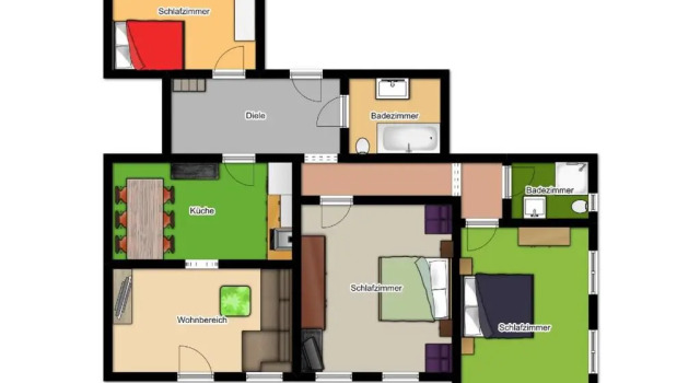 Апартаменты с 3 комнатами с балконом Haus Brandner