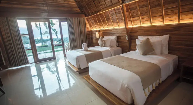 Luxury dwuosobowy pokój z widokiem na ocean Samplangan Penida Resort