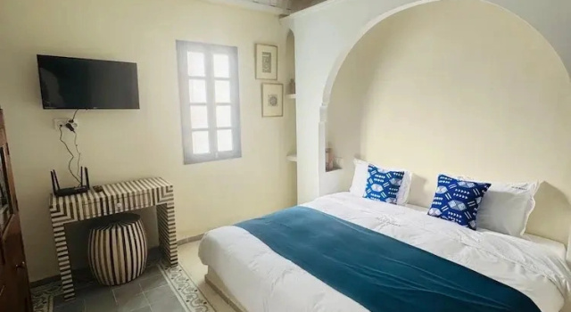 Camera doppia Superior con vista sulla piscina Riad Blue Berry