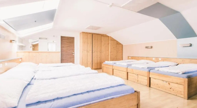 Кровать в общем номере Karlingerhaus Hotel Hostel Home
