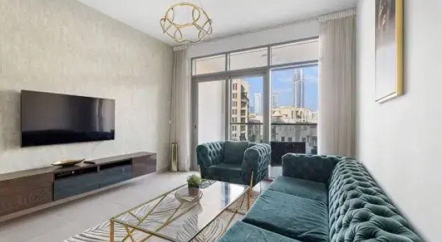 2BR + M with Burj Khalifa View | Near Dubai Mall, Забронировать Отель Дубай Эмират Дубай, рядом с Дубайский аквариум