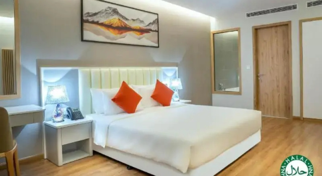 Двухместный номер Deluxe с балконом и с видом на город DeLaSea Ha Long Hotel - Modern Bayview Escape