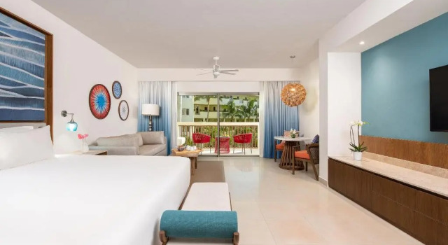 Двухместный полулюкс с видом на океан Dreams Puerto Morelos Resort & Spa - All Inclusive