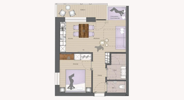 Апартаменты с балконом Platzhirsch Apart & Mayrhofen