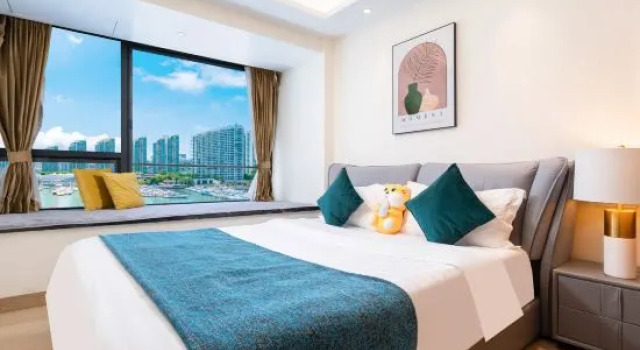 Люкс Luxury с 3 комнатами Haitian Shengyan International Yacht Harbor Holiday Apartment