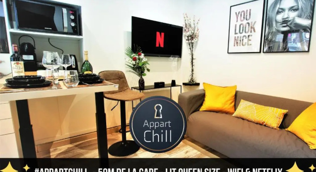 Апартаменты c 1 комнатой Appart Chill & Work - 50m Gare de Valenciennes