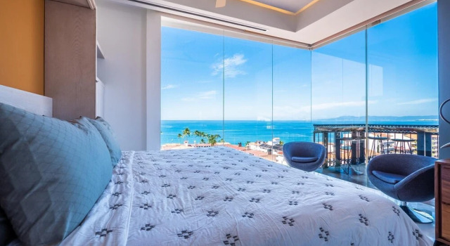 Pier57-605 Pier 57 Stunning Ocean View Corner Unit w Balcony, Book Hotel Puerto Vallarta Jalisco