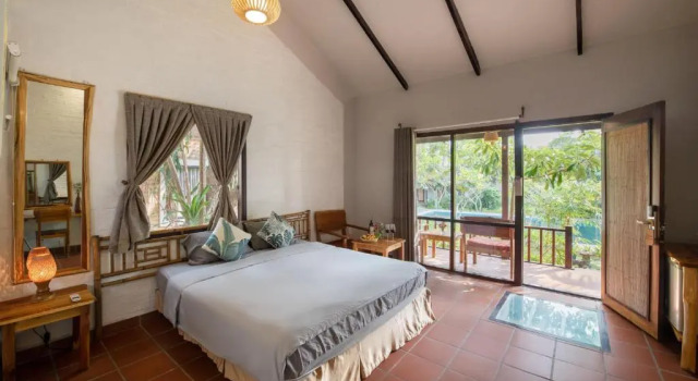 Двухместный номер Deluxe с видом на бассейн An Nhien Retreat Phu Quoc with Yoga Daily & Beach access