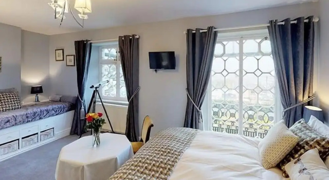 Camera doppia Superior con balcone e con vista mare Ranscombe House