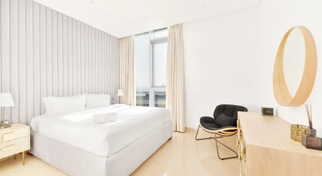 Апартаменты Premium с 2 комнатами с балконом и с видом на море Posh Oceanfront 2BR in Bluewaters Island