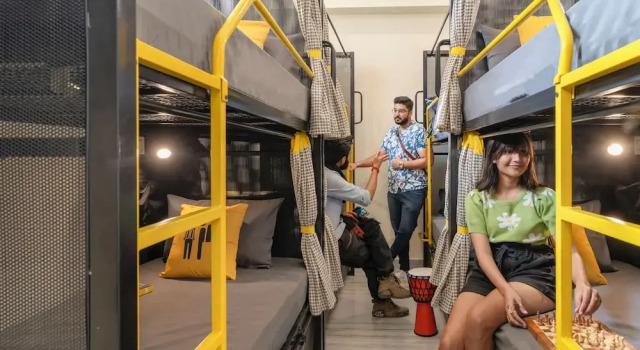 Кровать в общем номере The Hosteller Jodhpur
