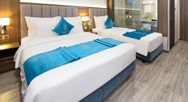 Трёхместный номер Deluxe с балконом и с частичным видом на море Avari Hotel